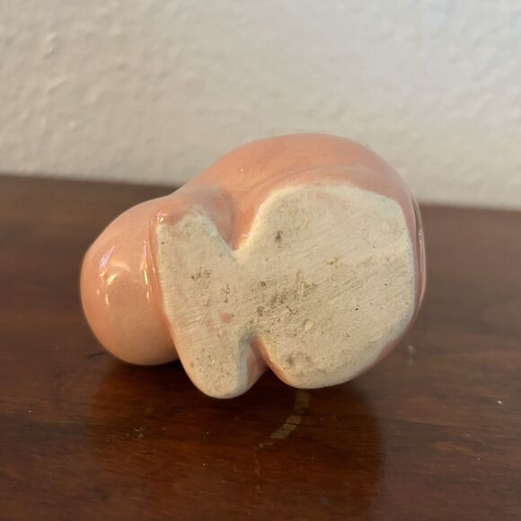 Vintage Bunny Rabbit Pink Cotton Ball Holder Dispenser Easter - Picture 6 of 6